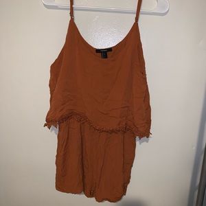 Burnt orange Lace Forever 21 Romper